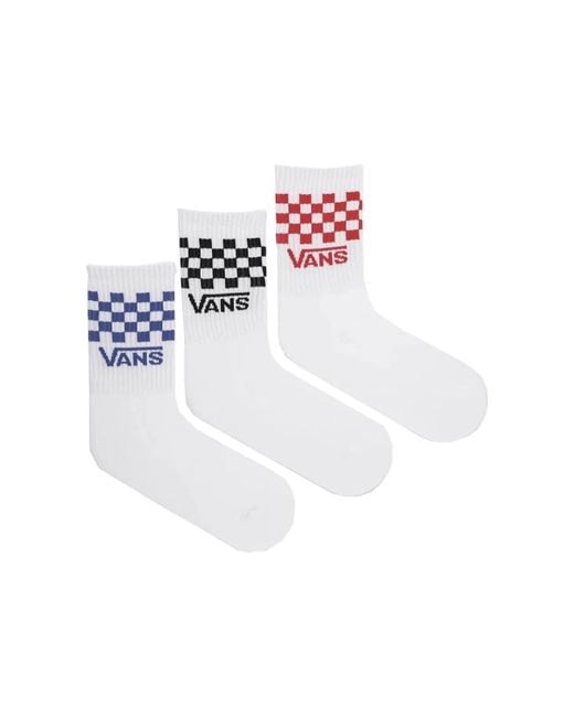 Vans White "Checkboard Logo" Socks
