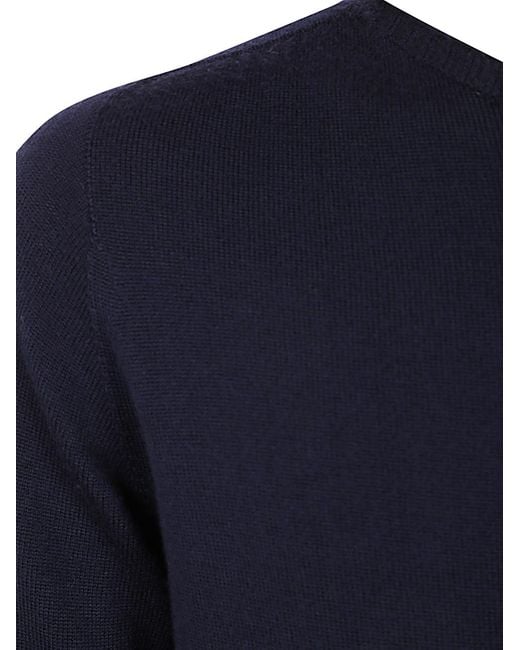 MD75 Blue Round Neck Merinos Sweater for men