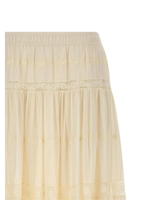 Ermanno Scervino Natural Lace Insert Skirt