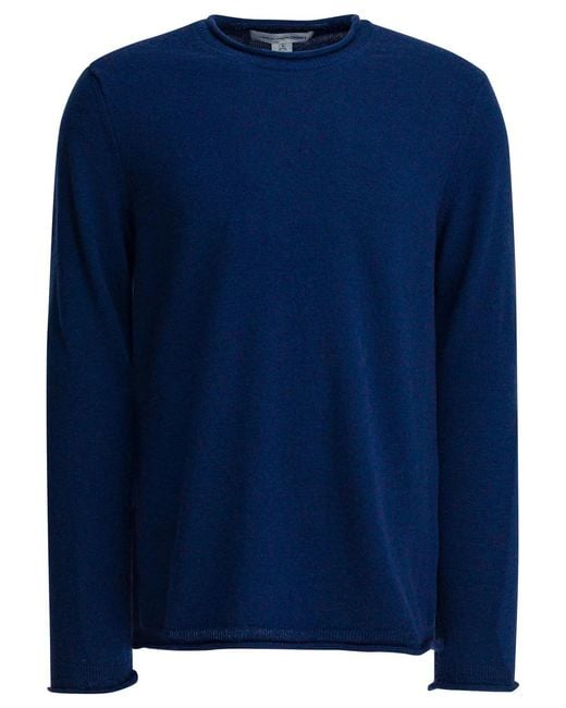 Comme des Garçons Blue Shirt Wool Knitwear for men