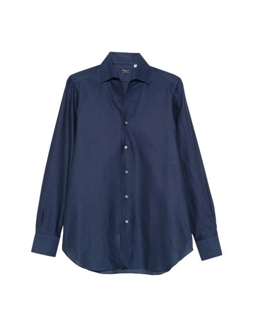 Finamore 1925 Blue Cotton Shirt for men