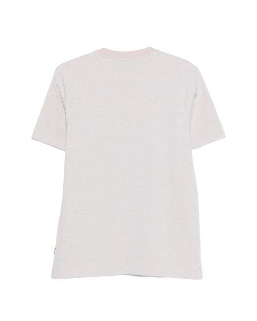Boss White Cotton T-Shirt for men