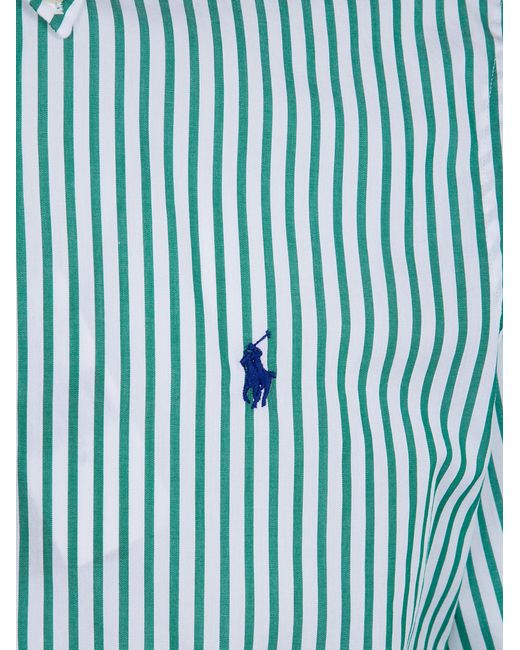 Polo Ralph Lauren Long Sleeves Sport Stripes Shirt in Blue | Lyst