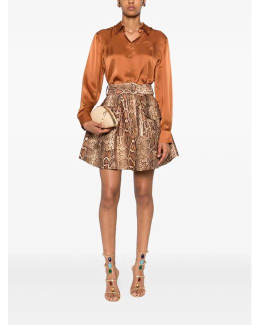 Zimmermann Orange Silk Shirt