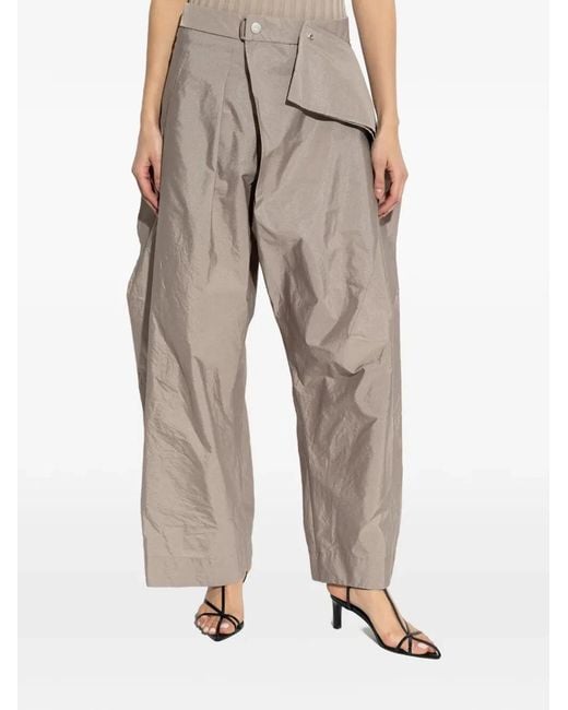 HOMME PLISSÉ White Homme Plisse "Akimbo" Volume Trousers