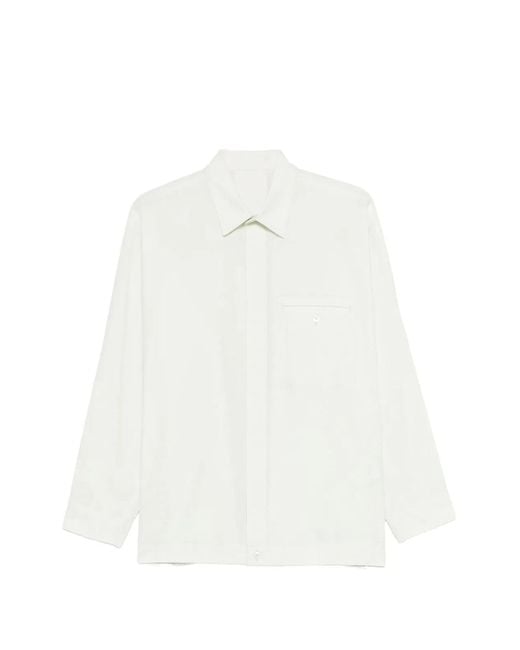 HOMME PLISSÉ White Homme Plisse Issey Miyake Long-Sleeve Boxy Shirt for men