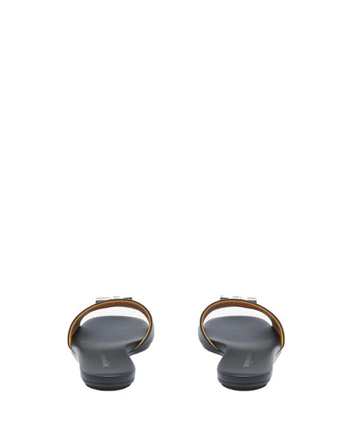 McQueen White Leather Sandals