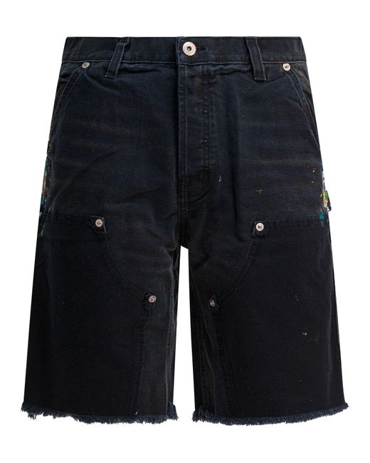 GALLERY DEPT. Blue Denim Shorts Black for men