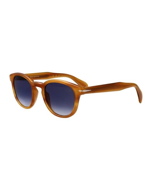 David Beckham Blue Horn Acetate Sunglasses for men