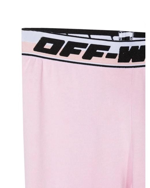 Off-White c/o Virgil Abloh Pink Logo Band Leggings
