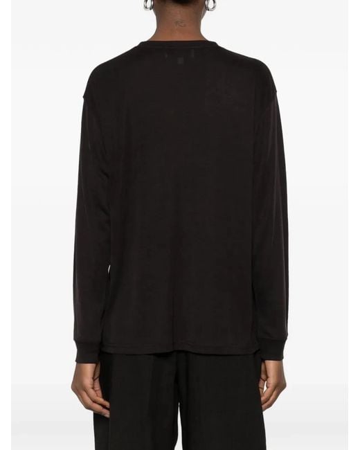 Studio Nicholson Black "Simmons" Long Sleeve T-Shirt