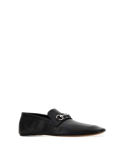 Gucci Black Horsebit Leather Loafers for men