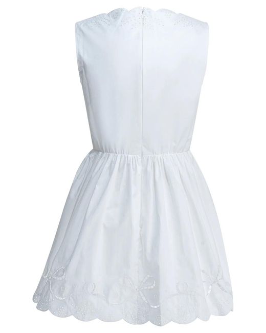 Self-Portrait Blue Short Flared Dress