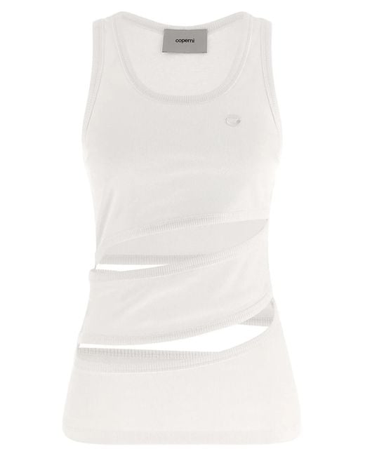 Coperni White 'Spiral' Tank Top