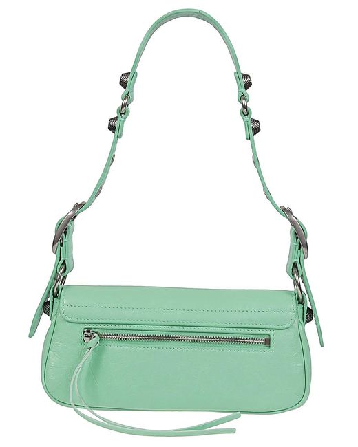 Balenciaga Green Le Cagole Xs Leather Shoulder Bag