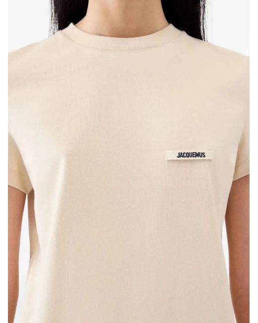 Jacquemus Natural Grosgrain Short Sleeve Tshirt