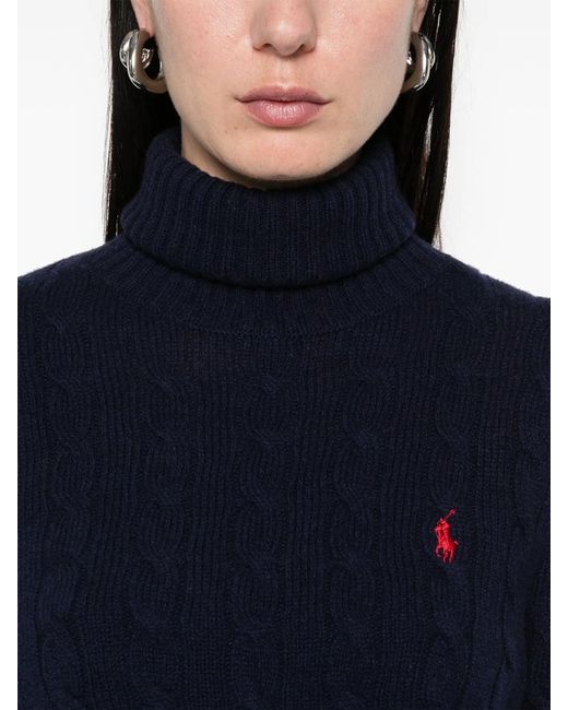 Polo Ralph Lauren Blue Pullover A Collo Alto