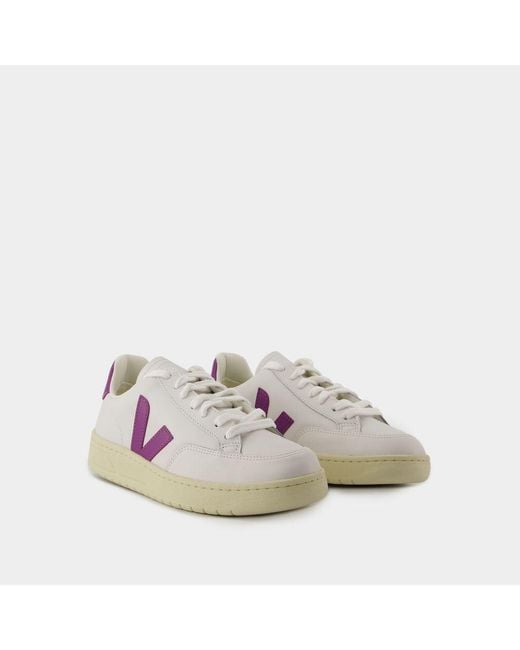 Veja White V-12 Sneakers