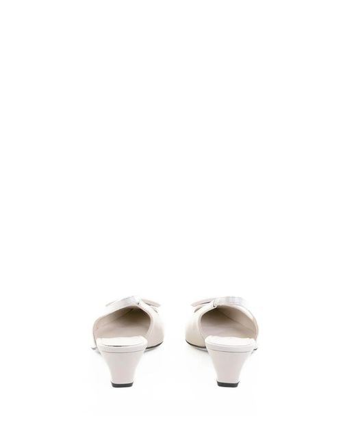 Roberto Festa White Pointed Slingback Pump