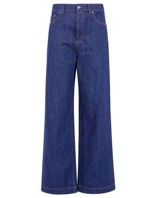 P.A.R.O.S.H. Blue Cotton Trousers