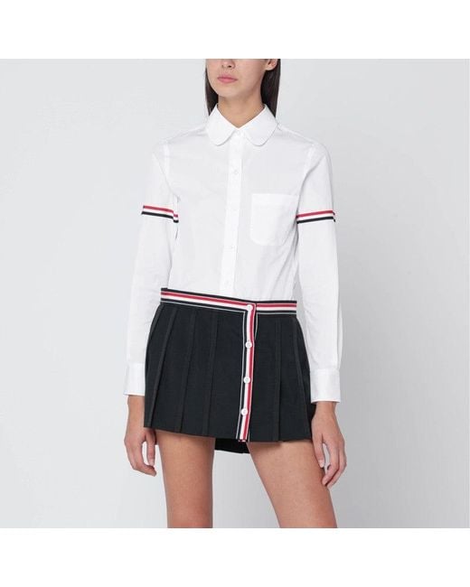 Thom Browne White Cotton Poplin Shirt
