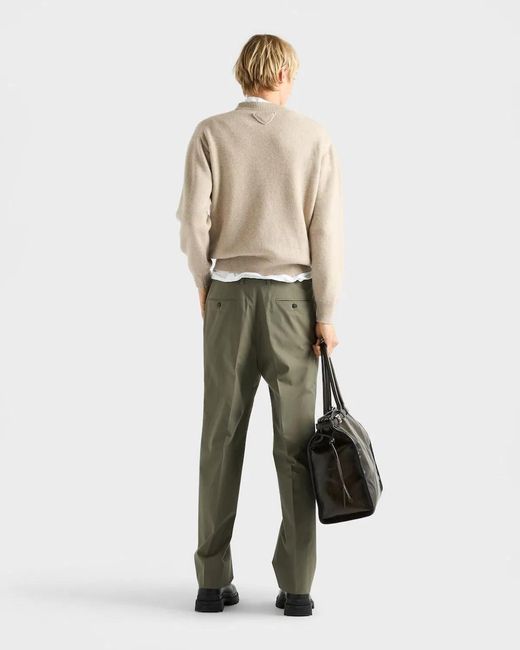 Prada Natural Cashmere Recycled Crewneck for men