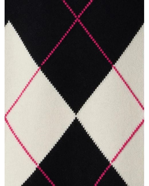 Pinko Black Berna Pull Argyle Traforato