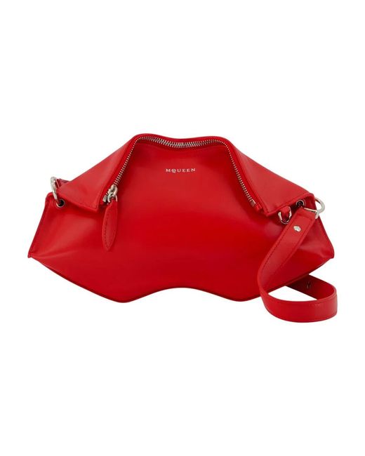 McQueen Red Manta Clutch