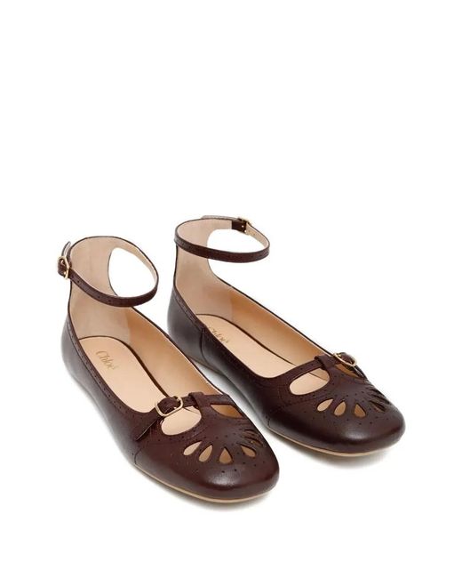 Chloé Brown "Misty" Flat