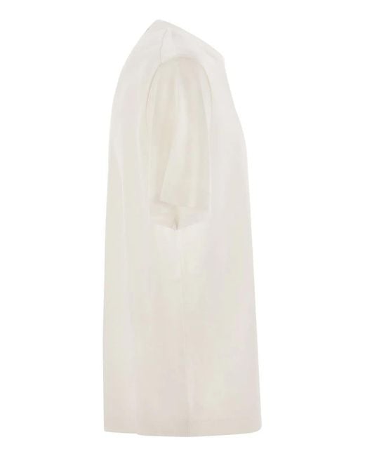 Herno White Cotton Jersey T-Shirt for men