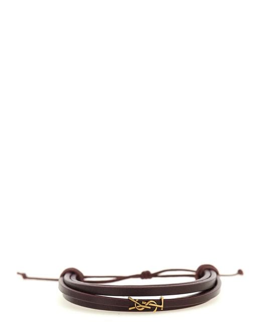 Saint Laurent White 'Cassandre' Bracelet