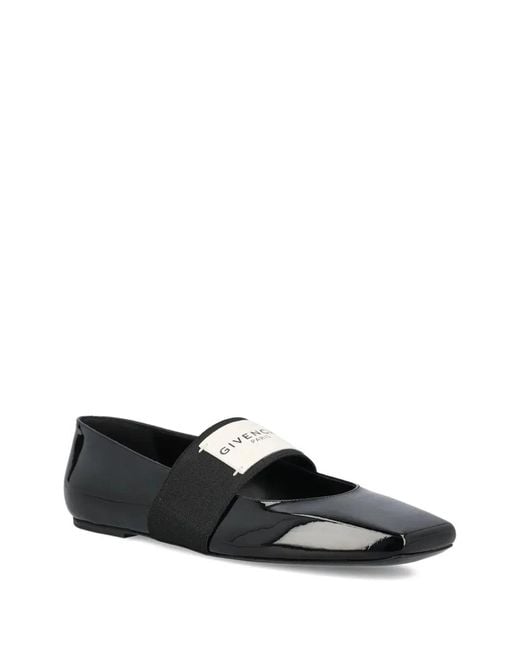 Givenchy Black Calf Leather Ballerinas