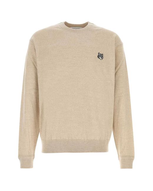 Maison Kitsuné Natural Fox Head Merino Comfort Jumper for men