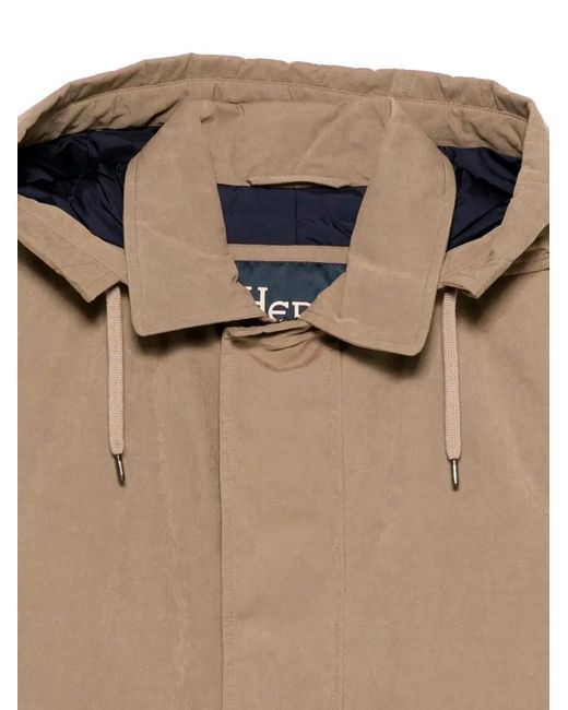 Herno Natural Padded Long Parka With Hood for men
