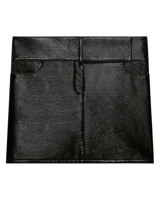 Courreges Black Courregès Cotton Blend A-Line Skirt