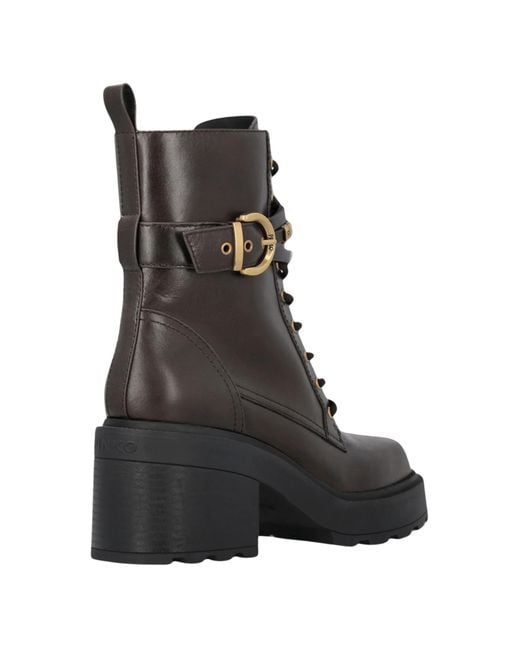 Pinko Black Dark Leather Shoes