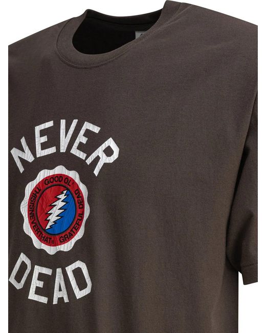 Thisisneverthat Black Cotton X Grateful Dead T-Shirt for men