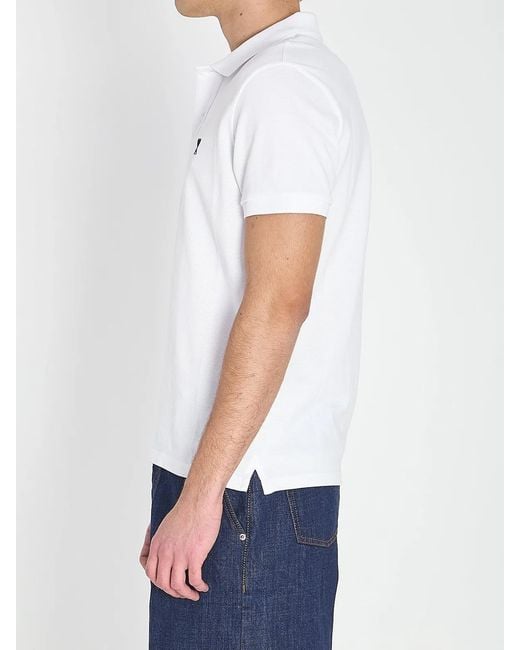 AMI White Ami De Coeur Polo for men