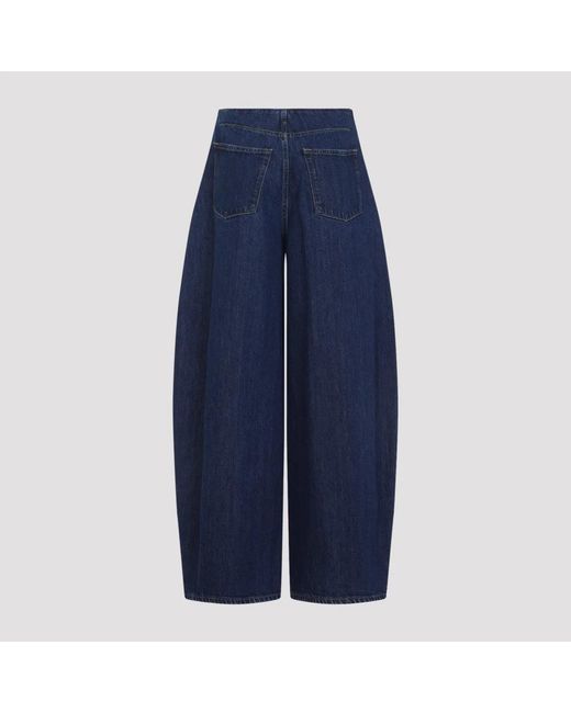 Jil Sander Blue Medium Denim Wide Leg Denim Pants