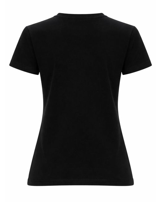 MSGM Black T-Shirt Con Micro Logo