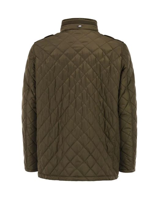 Herno Green Field Jacket With Diamond Quilting for men