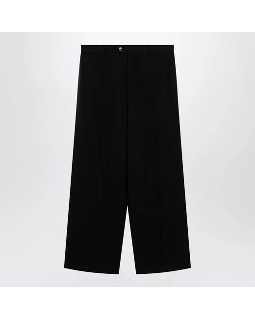Balenciaga Black Wide-Leg Tailored Trousers for men