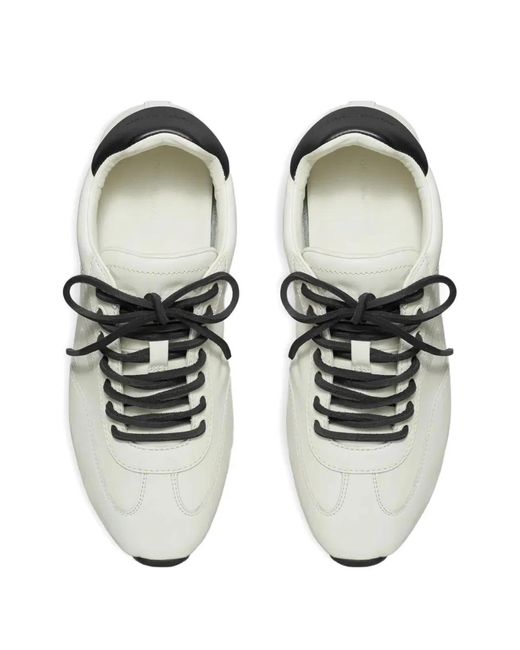 Tory Burch White Perforated Leather Sneakers