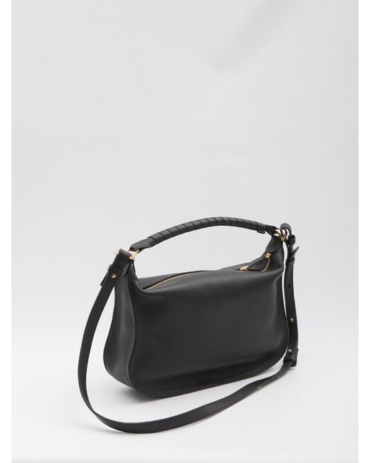 Chloé Black Chloe Small Marcie Leather Shoulder Bag