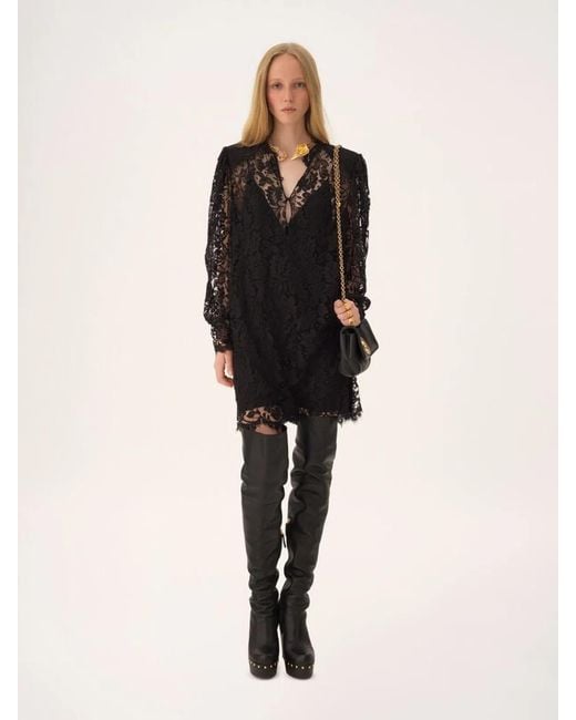 Chloé Black Cotton Polyamide Dress