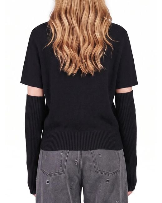 FEDERICA TOSI Black Sleeve-Top Shirt