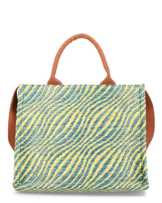 Marni Green Tote Bag With Logo