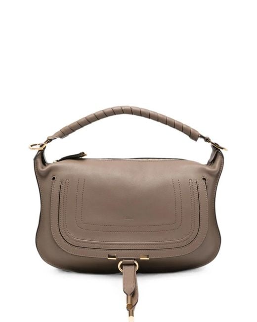 Chloé Brown Marcie Small Leather Shoulder Bag