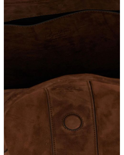 Roger Vivier Brown Medium 'Viv' Choc' Shopping Bag