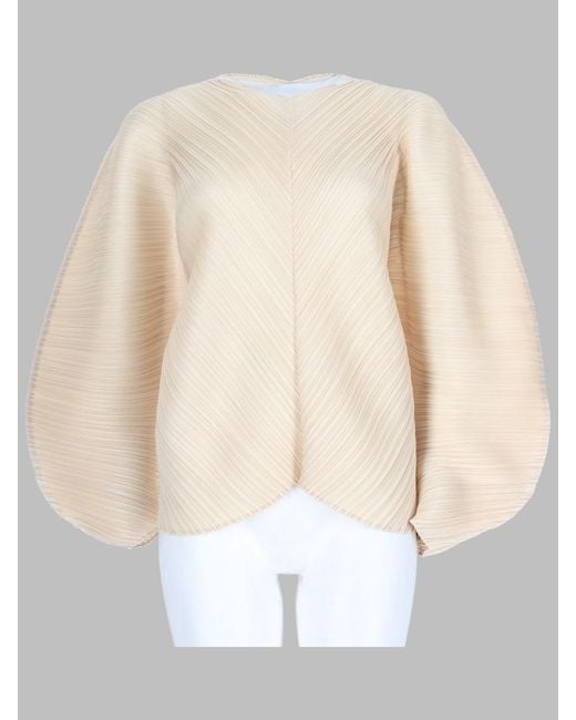 Pleats Please Issey Miyake White Top Plissettato "Coast"